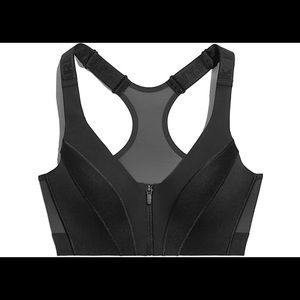 IVY PARK Drip 2.2 Black Zip Pushup Sports Bra NWT